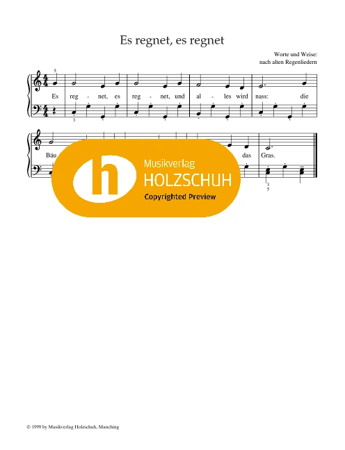 Es regnet, es regnet